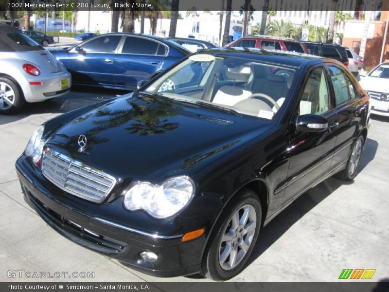 Black / Stone 2007 Mercedes-Benz C 280 Luxury