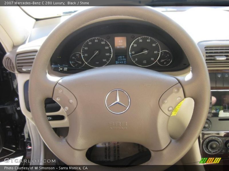 Black / Stone 2007 Mercedes-Benz C 280 Luxury