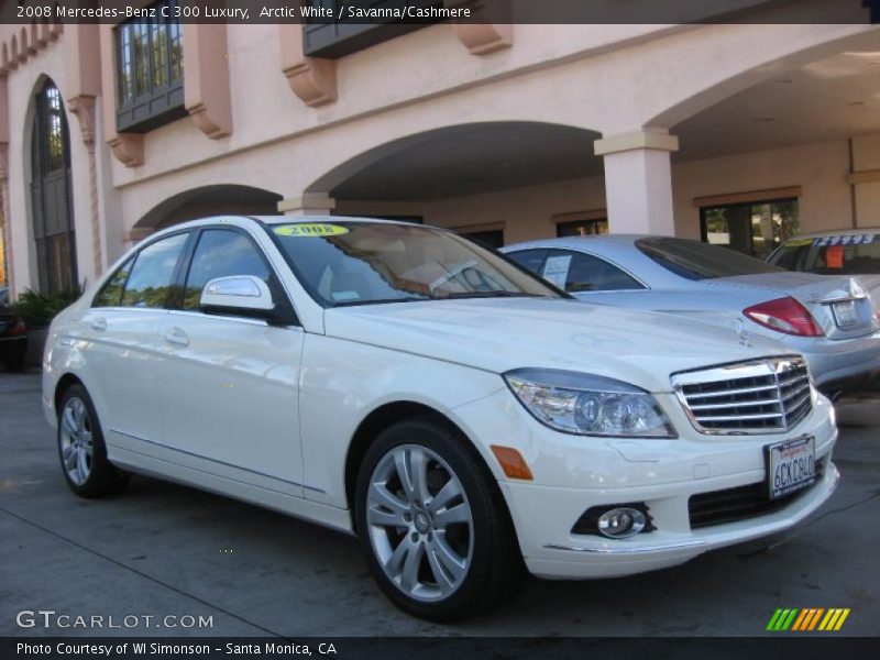 Arctic White / Savanna/Cashmere 2008 Mercedes-Benz C 300 Luxury