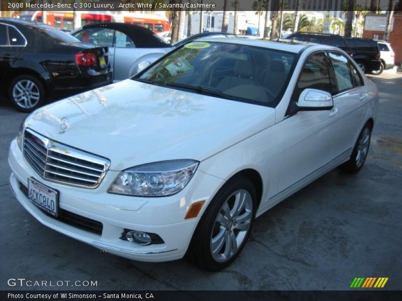 Arctic White / Savanna/Cashmere 2008 Mercedes-Benz C 300 Luxury