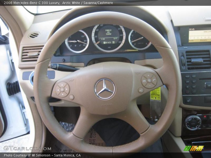 Arctic White / Savanna/Cashmere 2008 Mercedes-Benz C 300 Luxury