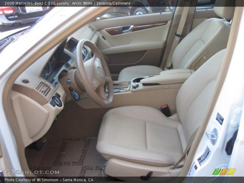 Arctic White / Savanna/Cashmere 2008 Mercedes-Benz C 300 Luxury