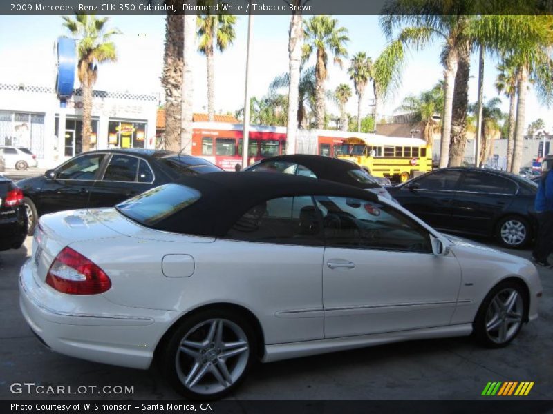 Diamond White / Tobacco Brown 2009 Mercedes-Benz CLK 350 Cabriolet