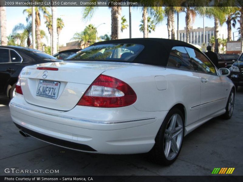 Diamond White / Tobacco Brown 2009 Mercedes-Benz CLK 350 Cabriolet