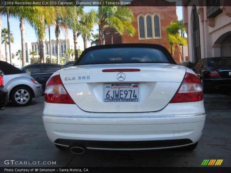 Diamond White / Tobacco Brown 2009 Mercedes-Benz CLK 350 Cabriolet