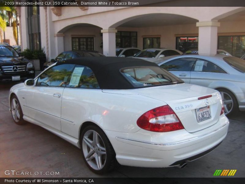 Diamond White / Tobacco Brown 2009 Mercedes-Benz CLK 350 Cabriolet