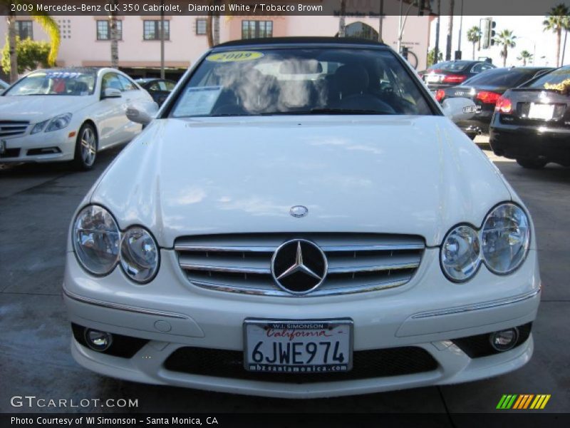 Diamond White / Tobacco Brown 2009 Mercedes-Benz CLK 350 Cabriolet
