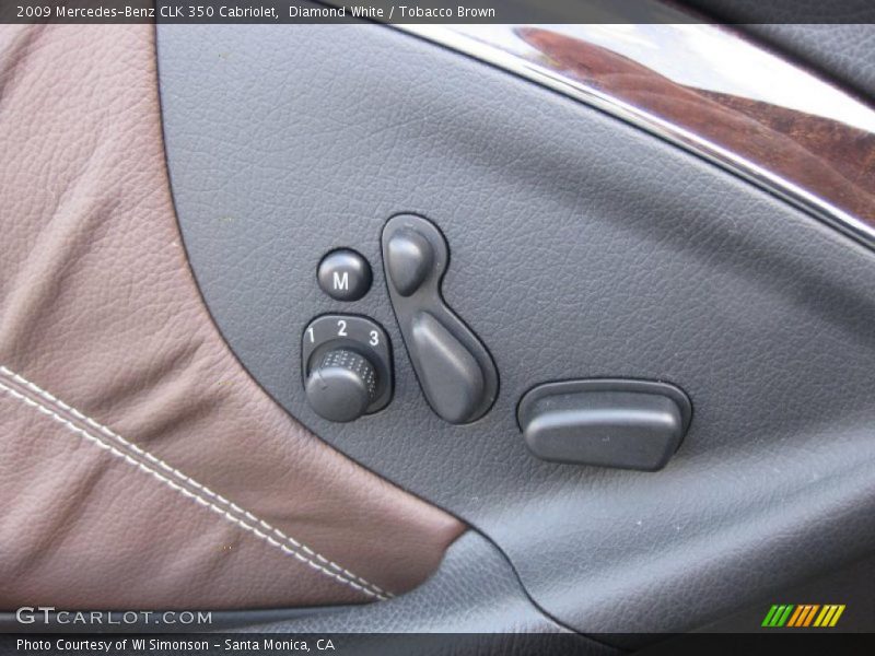 Diamond White / Tobacco Brown 2009 Mercedes-Benz CLK 350 Cabriolet