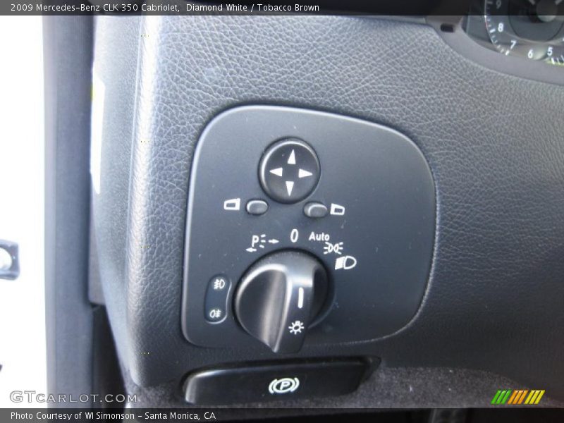 Diamond White / Tobacco Brown 2009 Mercedes-Benz CLK 350 Cabriolet