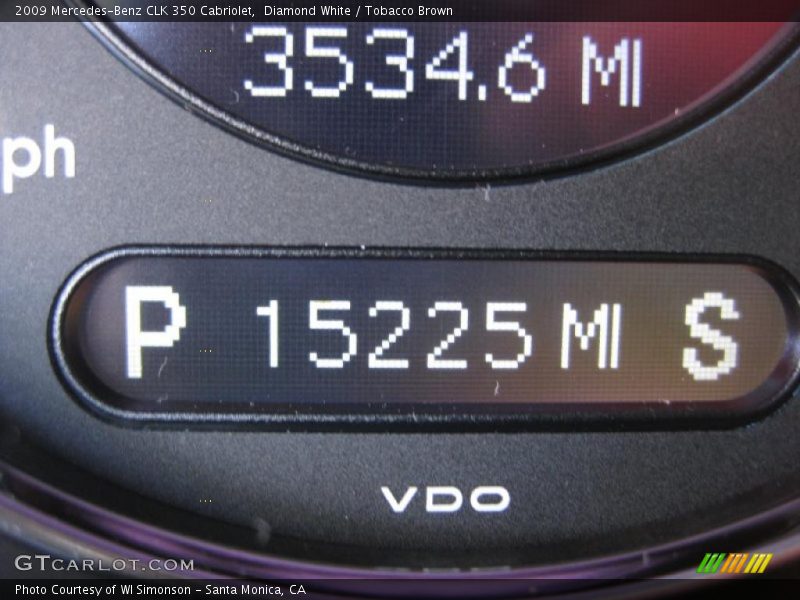 Diamond White / Tobacco Brown 2009 Mercedes-Benz CLK 350 Cabriolet
