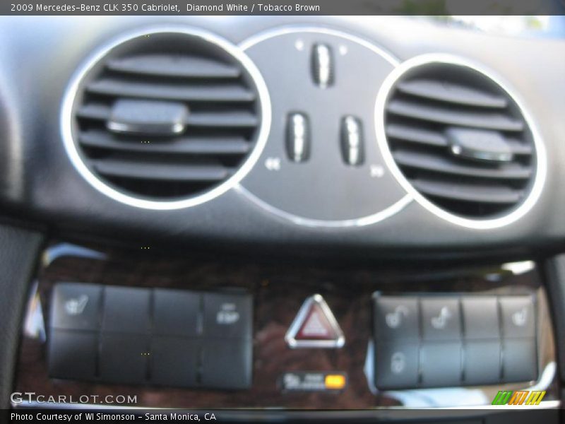 Diamond White / Tobacco Brown 2009 Mercedes-Benz CLK 350 Cabriolet