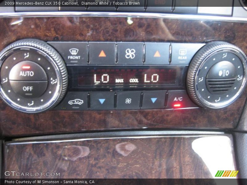 Diamond White / Tobacco Brown 2009 Mercedes-Benz CLK 350 Cabriolet