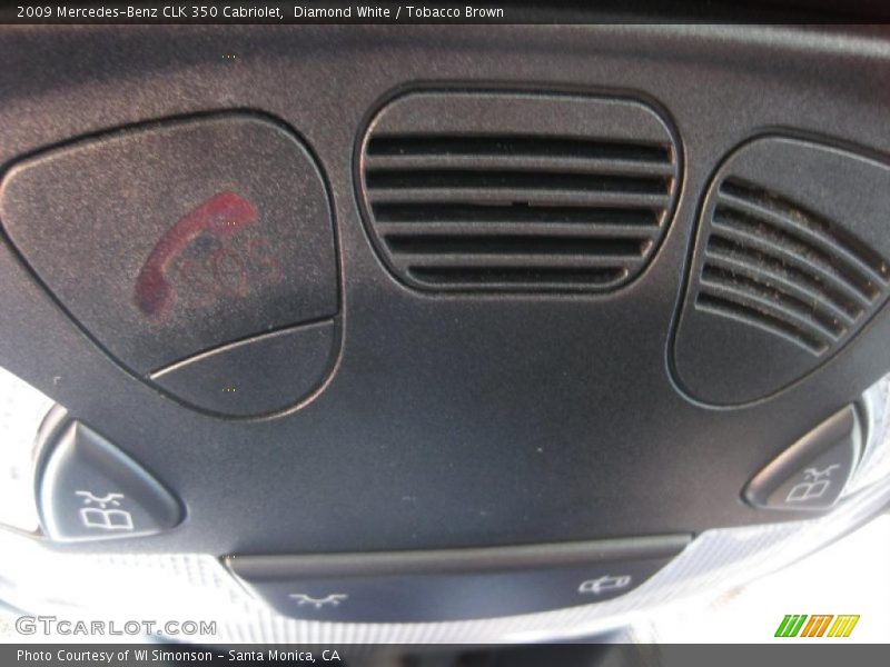 Diamond White / Tobacco Brown 2009 Mercedes-Benz CLK 350 Cabriolet