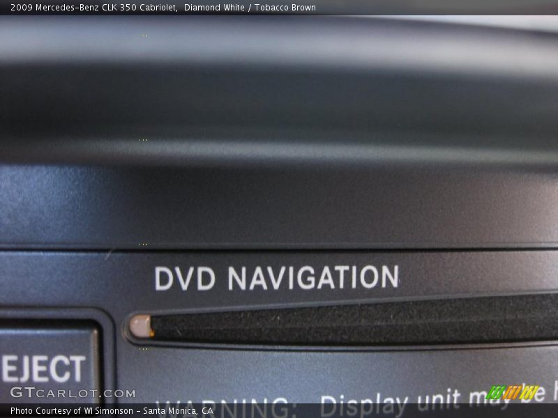 Diamond White / Tobacco Brown 2009 Mercedes-Benz CLK 350 Cabriolet