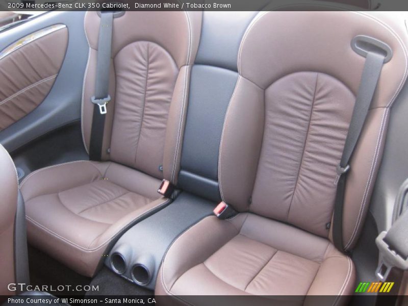 Diamond White / Tobacco Brown 2009 Mercedes-Benz CLK 350 Cabriolet