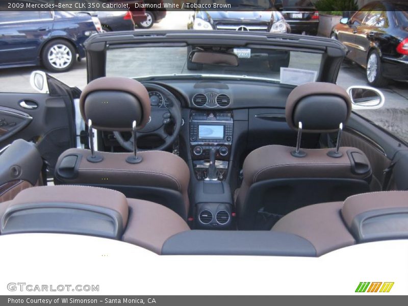 Diamond White / Tobacco Brown 2009 Mercedes-Benz CLK 350 Cabriolet