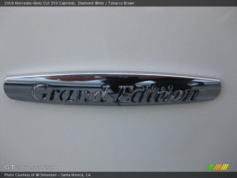 Diamond White / Tobacco Brown 2009 Mercedes-Benz CLK 350 Cabriolet