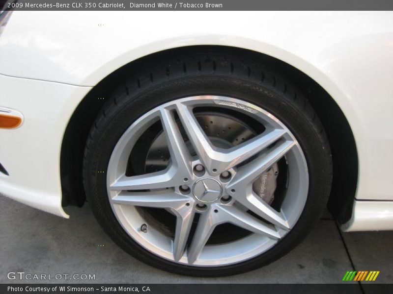 Diamond White / Tobacco Brown 2009 Mercedes-Benz CLK 350 Cabriolet