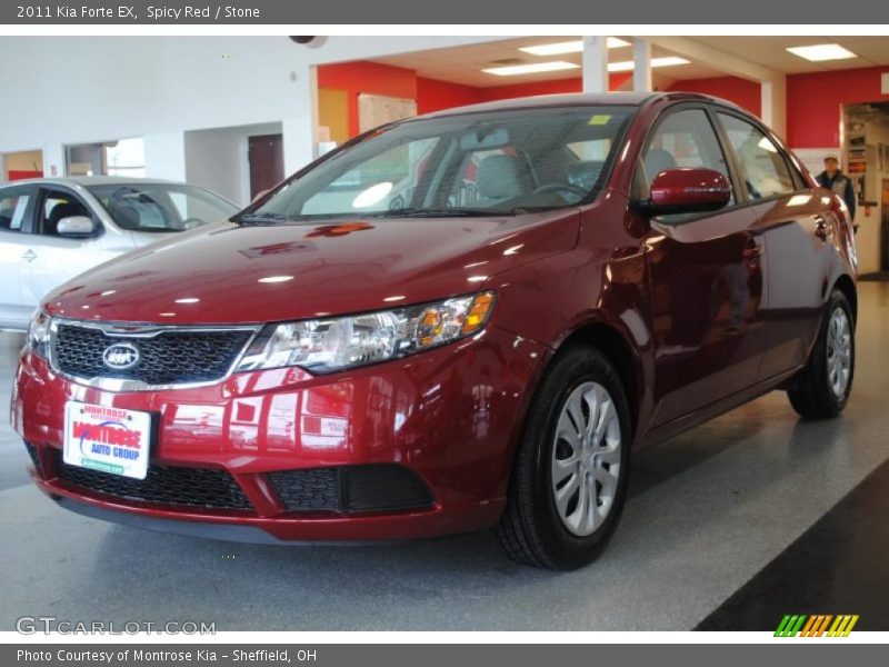 Spicy Red / Stone 2011 Kia Forte EX