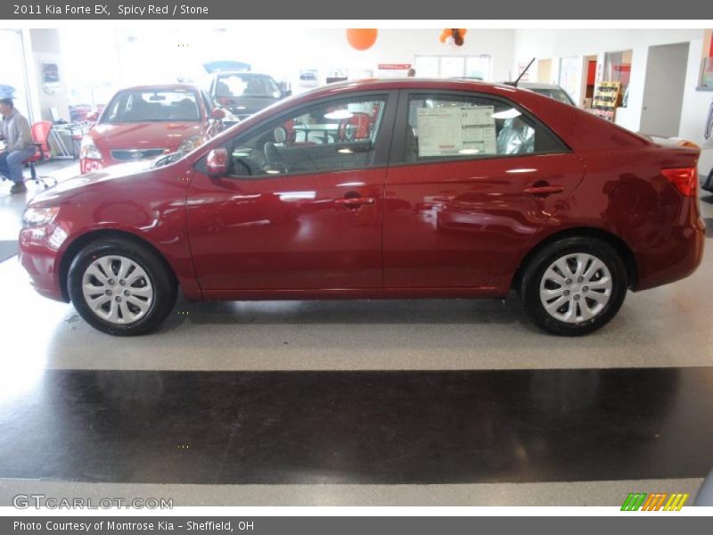 Spicy Red / Stone 2011 Kia Forte EX