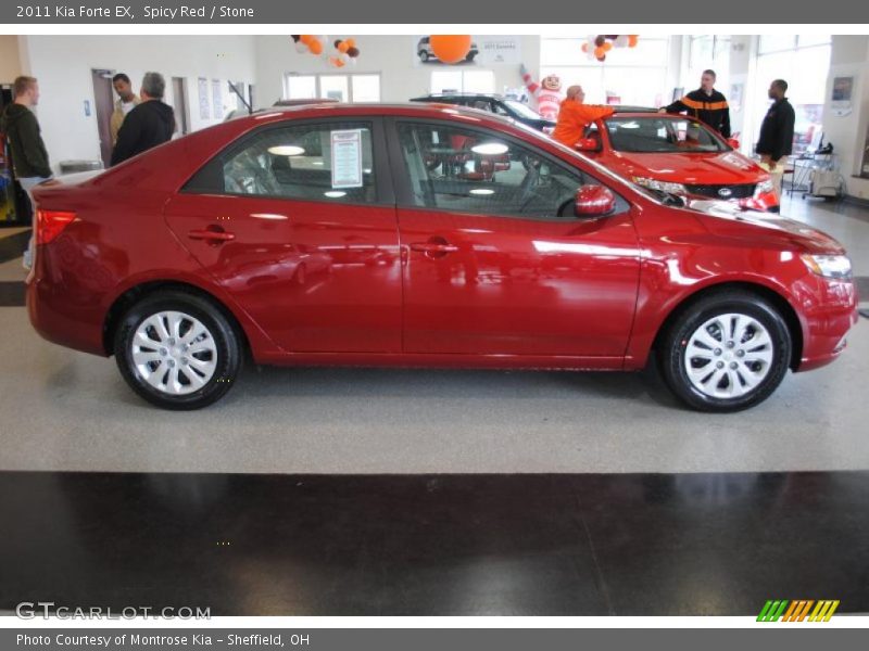 Spicy Red / Stone 2011 Kia Forte EX
