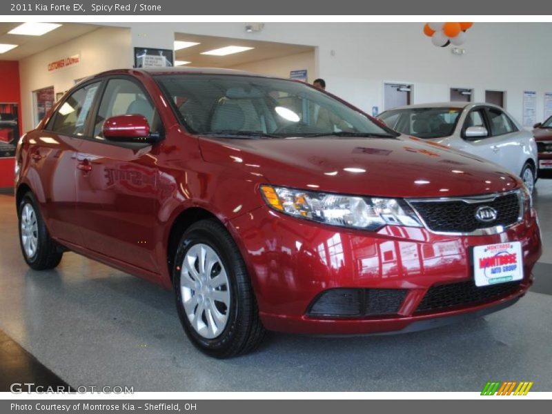 Spicy Red / Stone 2011 Kia Forte EX