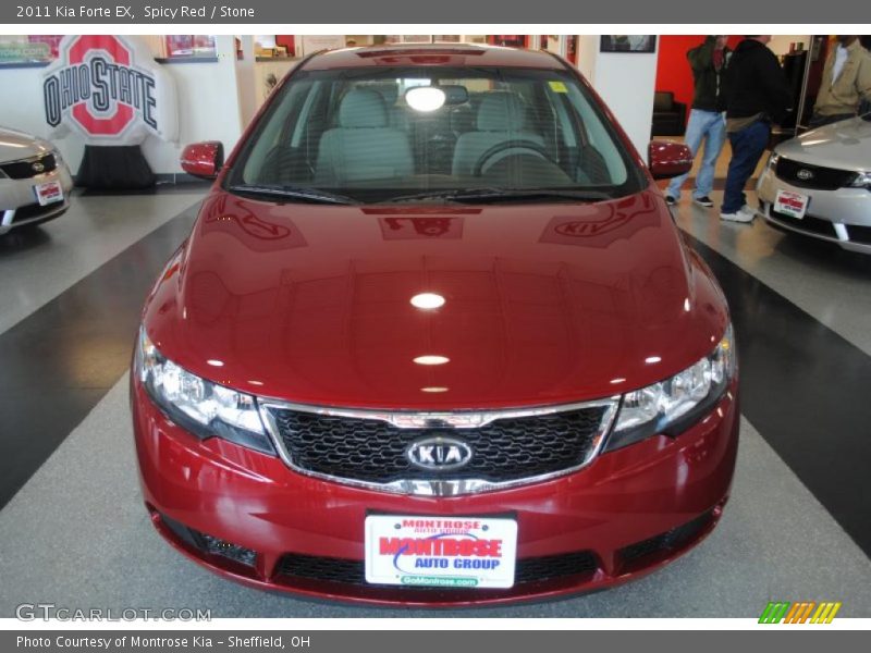 Spicy Red / Stone 2011 Kia Forte EX