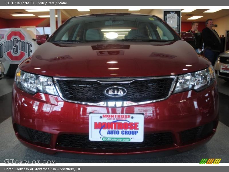 Spicy Red / Stone 2011 Kia Forte EX