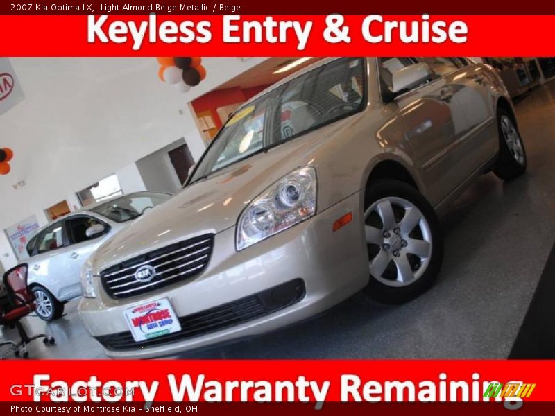 Light Almond Beige Metallic / Beige 2007 Kia Optima LX
