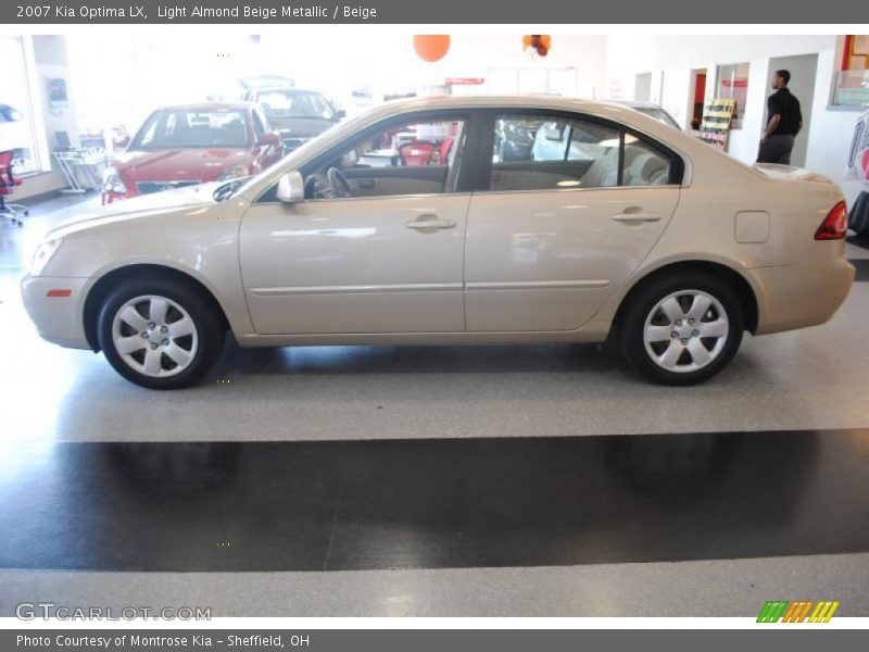 Light Almond Beige Metallic / Beige 2007 Kia Optima LX