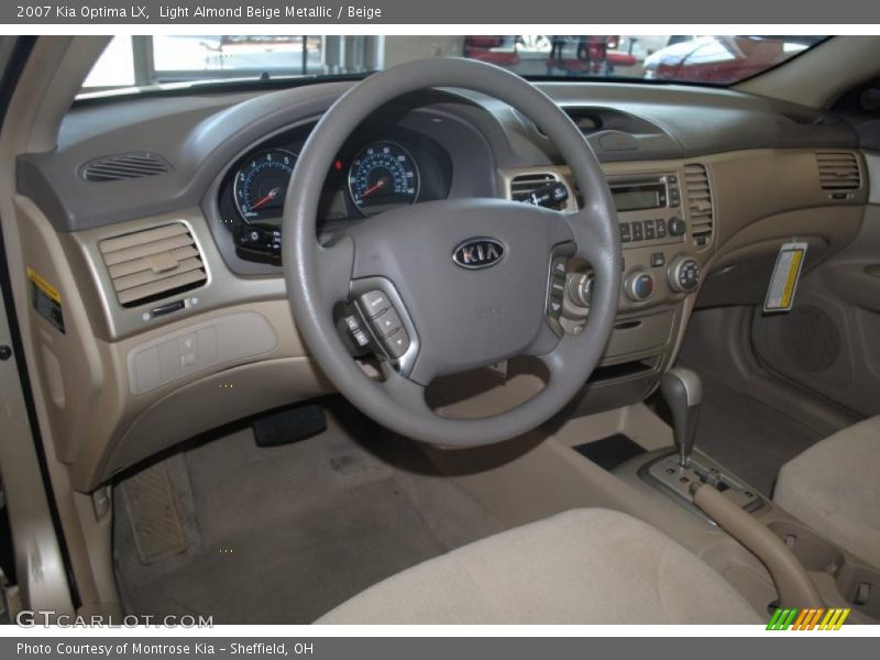 Light Almond Beige Metallic / Beige 2007 Kia Optima LX