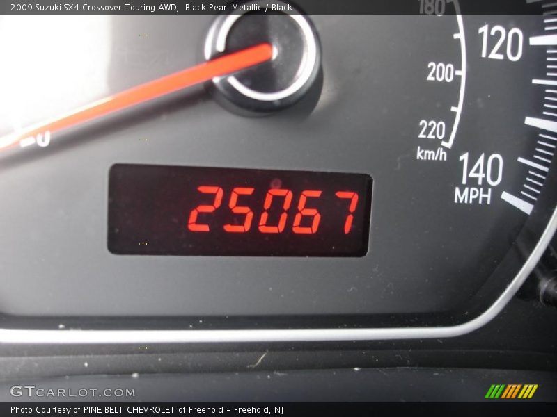 Black Pearl Metallic / Black 2009 Suzuki SX4 Crossover Touring AWD