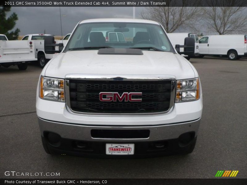 Summit White / Dark Titanium 2011 GMC Sierra 3500HD Work Truck Extended Cab 4x4