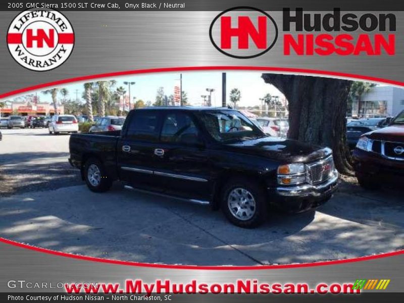 Onyx Black / Neutral 2005 GMC Sierra 1500 SLT Crew Cab