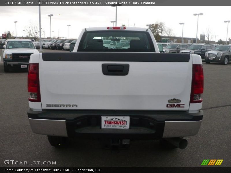 Summit White / Dark Titanium 2011 GMC Sierra 3500HD Work Truck Extended Cab 4x4