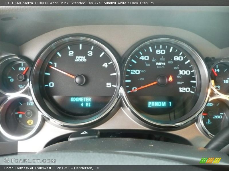 Summit White / Dark Titanium 2011 GMC Sierra 3500HD Work Truck Extended Cab 4x4