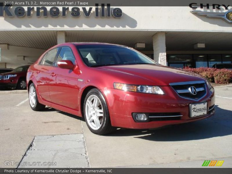 Moroccan Red Pearl / Taupe 2008 Acura TL 3.2