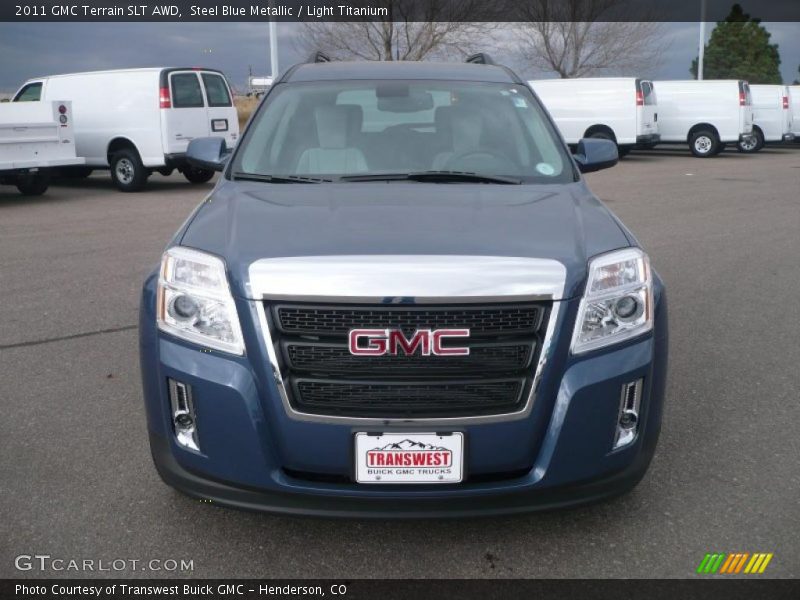 Steel Blue Metallic / Light Titanium 2011 GMC Terrain SLT AWD