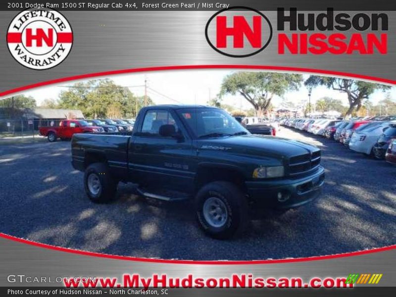 Forest Green Pearl / Mist Gray 2001 Dodge Ram 1500 ST Regular Cab 4x4