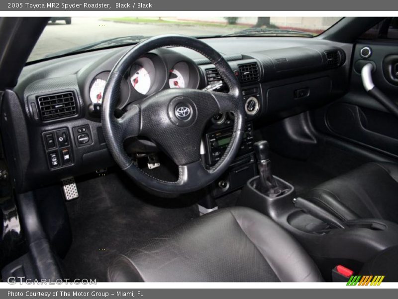  2005 MR2 Spyder Roadster Black Interior