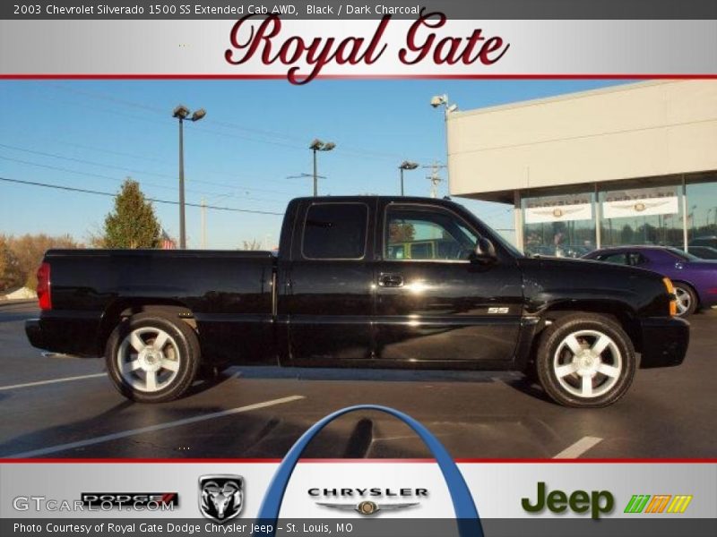 Black / Dark Charcoal 2003 Chevrolet Silverado 1500 SS Extended Cab AWD