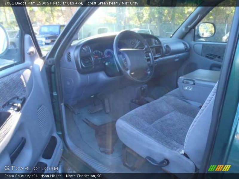 Forest Green Pearl / Mist Gray 2001 Dodge Ram 1500 ST Regular Cab 4x4