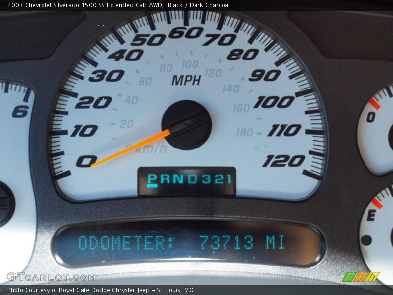 Black / Dark Charcoal 2003 Chevrolet Silverado 1500 SS Extended Cab AWD