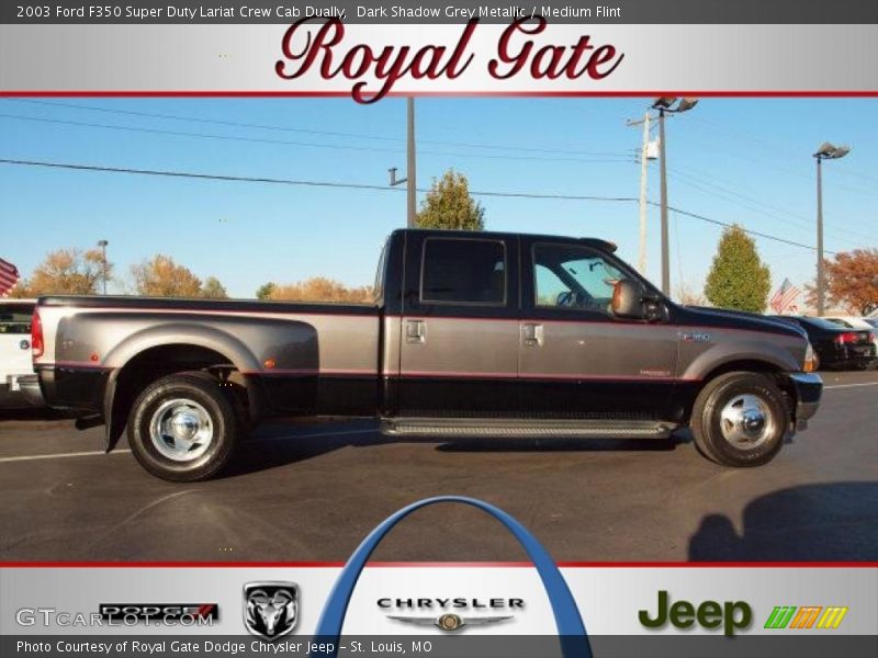 Dark Shadow Grey Metallic / Medium Flint 2003 Ford F350 Super Duty Lariat Crew Cab Dually