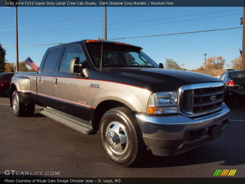 Dark Shadow Grey Metallic / Medium Flint 2003 Ford F350 Super Duty Lariat Crew Cab Dually