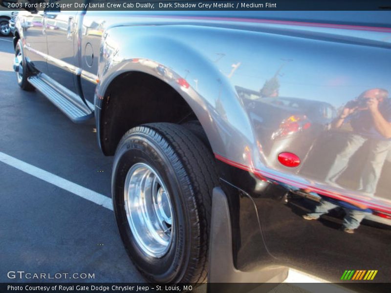 Dark Shadow Grey Metallic / Medium Flint 2003 Ford F350 Super Duty Lariat Crew Cab Dually