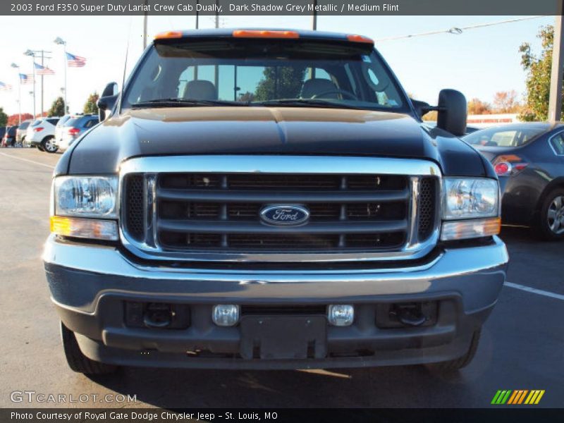 Dark Shadow Grey Metallic / Medium Flint 2003 Ford F350 Super Duty Lariat Crew Cab Dually