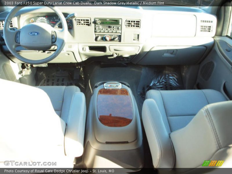 Dark Shadow Grey Metallic / Medium Flint 2003 Ford F350 Super Duty Lariat Crew Cab Dually