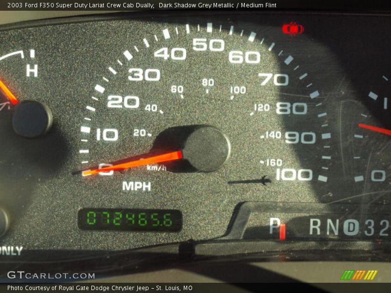 Dark Shadow Grey Metallic / Medium Flint 2003 Ford F350 Super Duty Lariat Crew Cab Dually