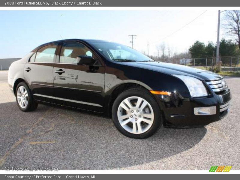 Black Ebony / Charcoal Black 2008 Ford Fusion SEL V6
